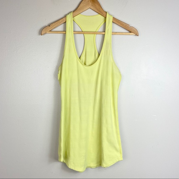 lululemon athletica Tops - Lululemon Cool Racerback Tank Striped Rib Yellow 6